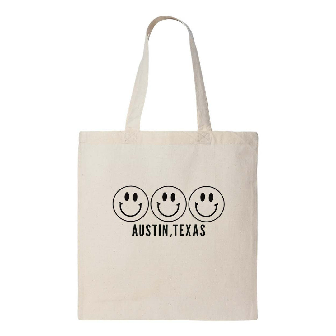 Frankie Jean - 3 Smiles - Austin, Texas Cursive Tote Bag