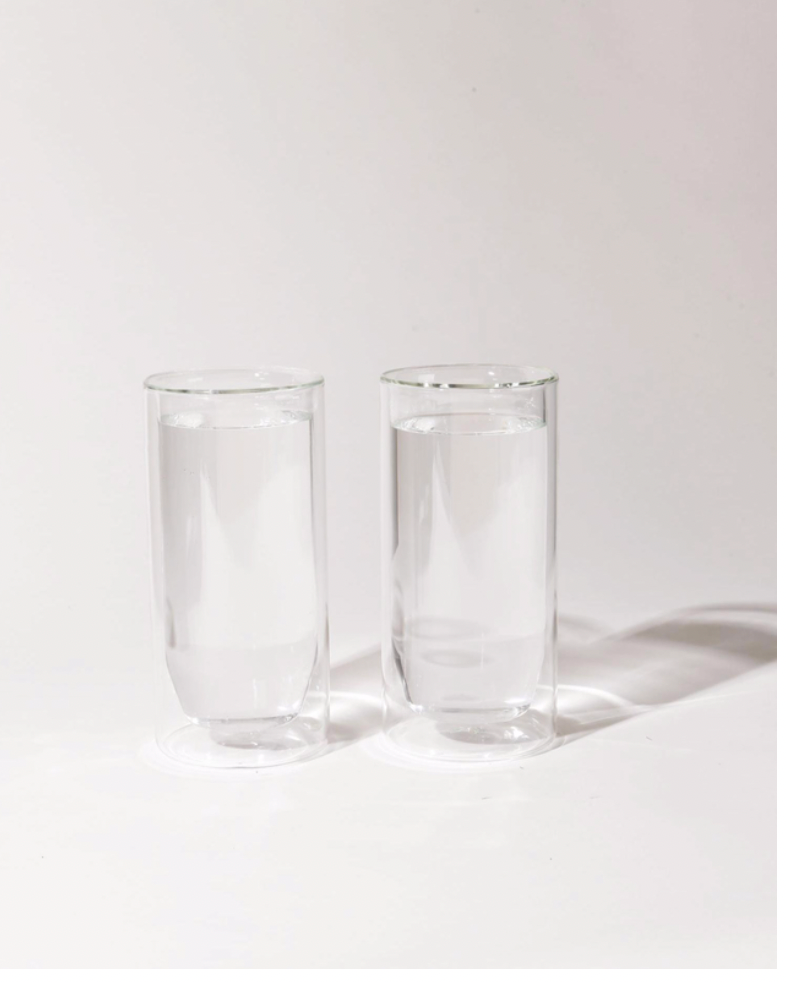 Double-Wall 16 oz Glasses - Set of Two - Clear – New Origin Shop LLC