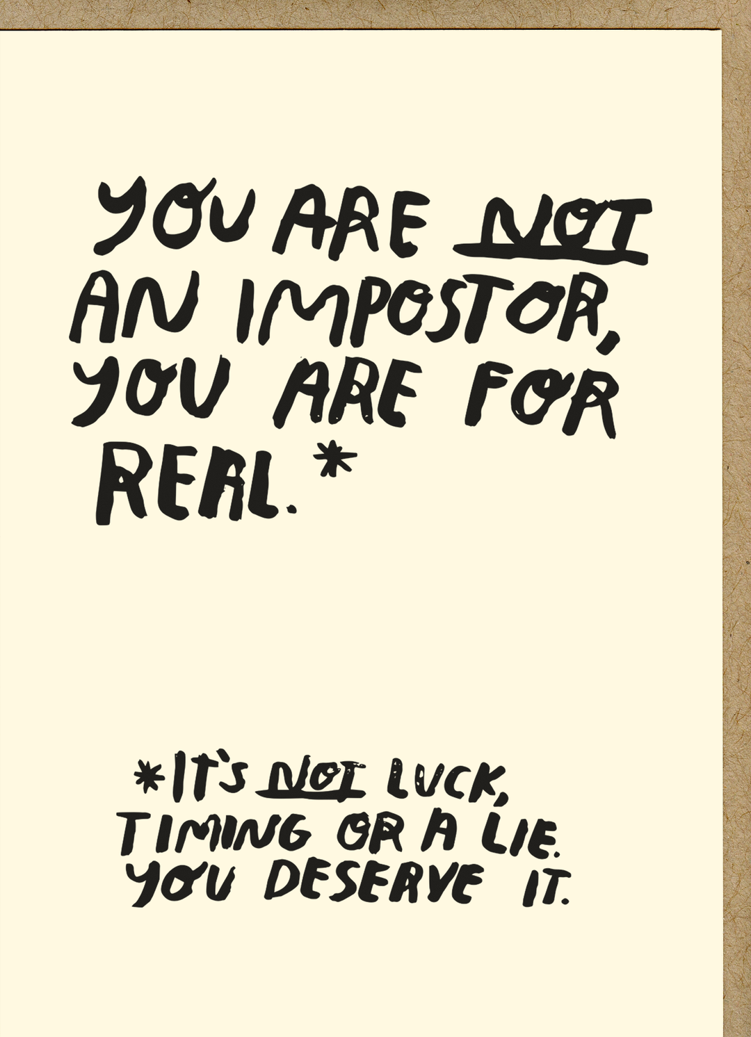 people ive loved imposter staionary card