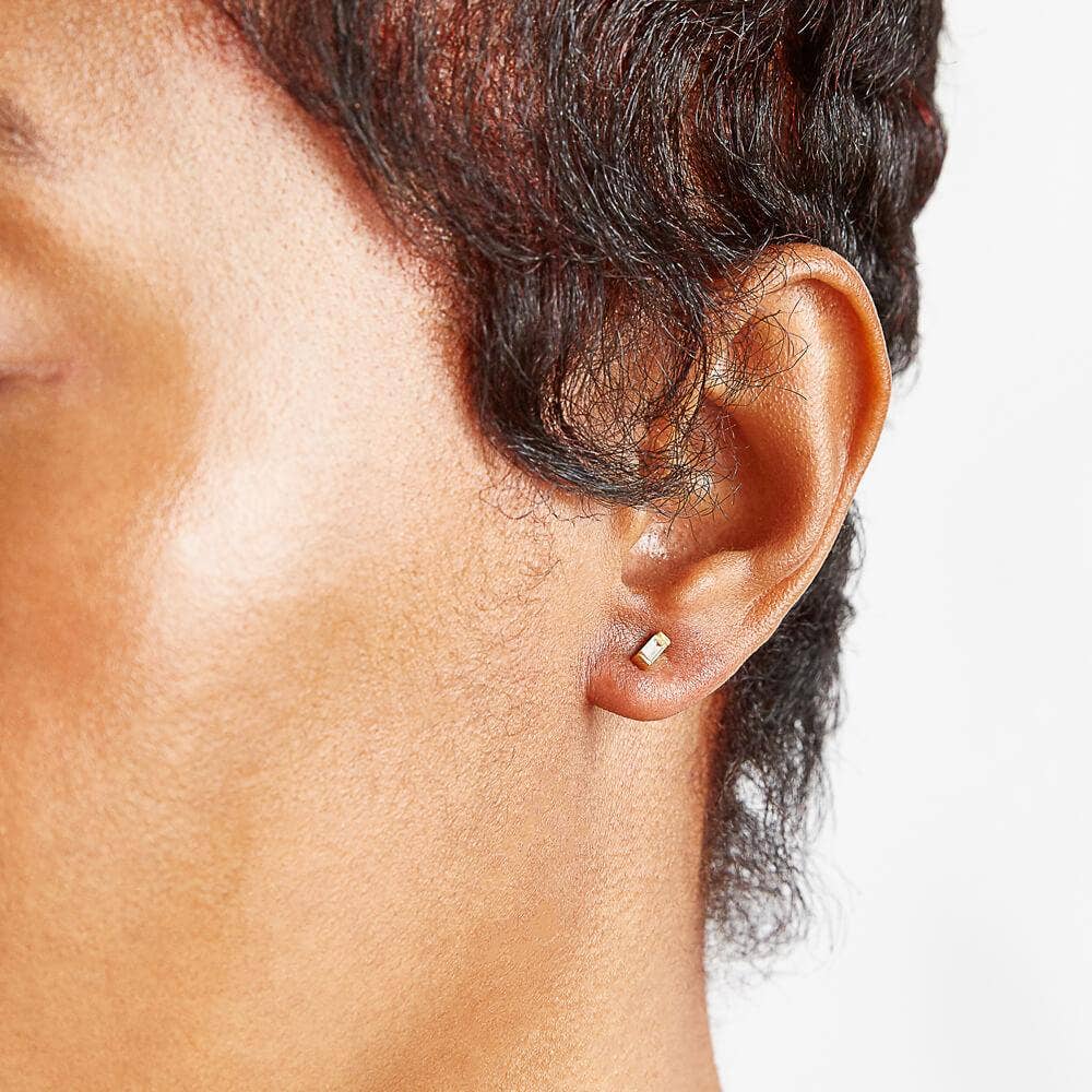Mini Baguette Gold Studs-Admiral Row