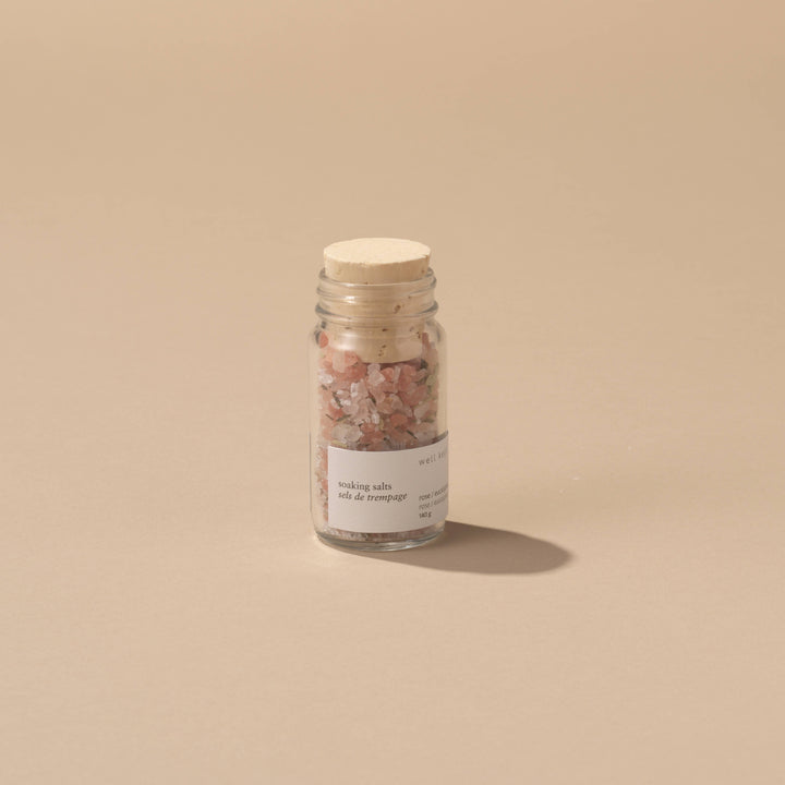 handcrafted all natural Rose soaking salts
