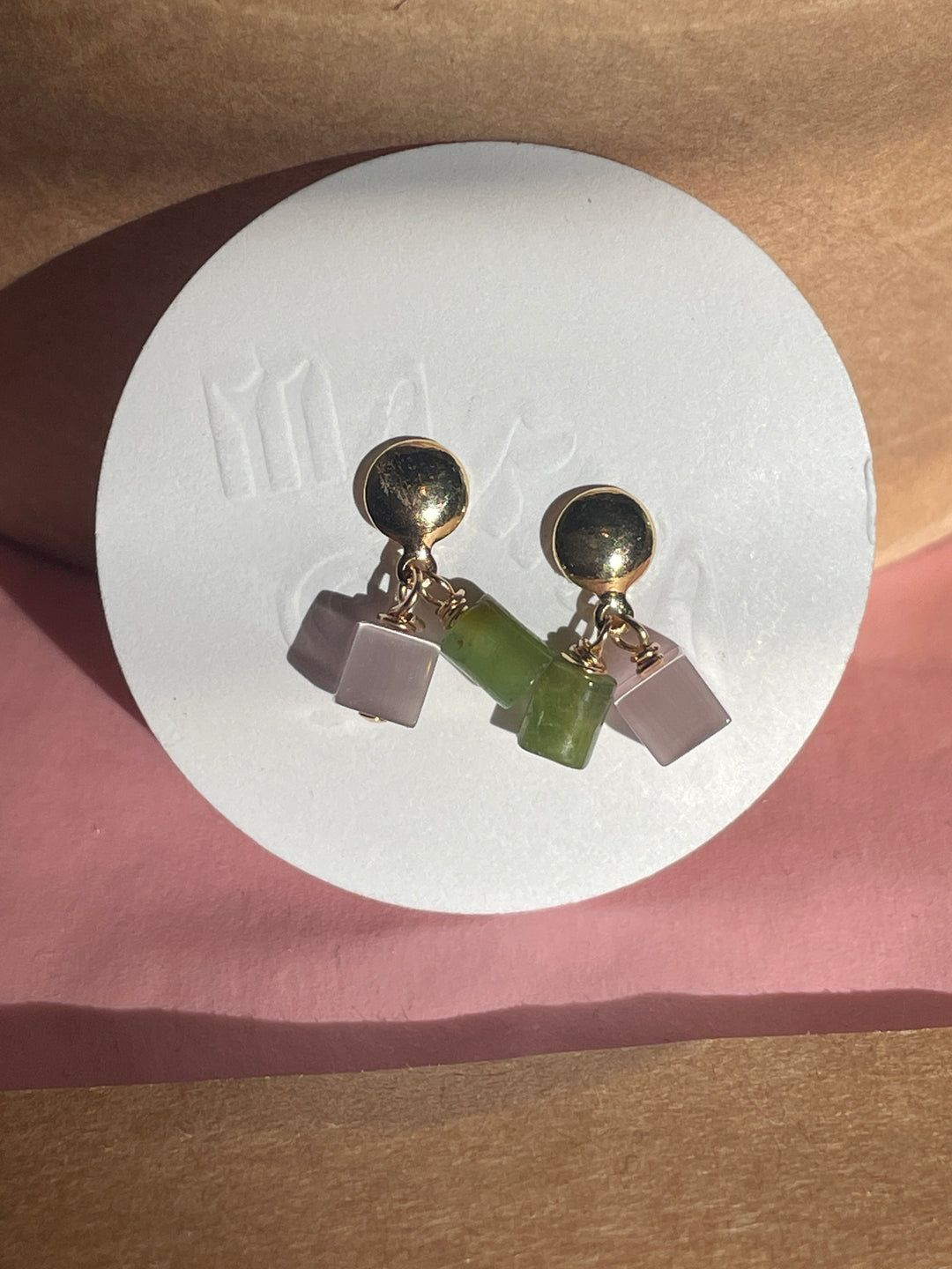 Colorblock Drop Earrings