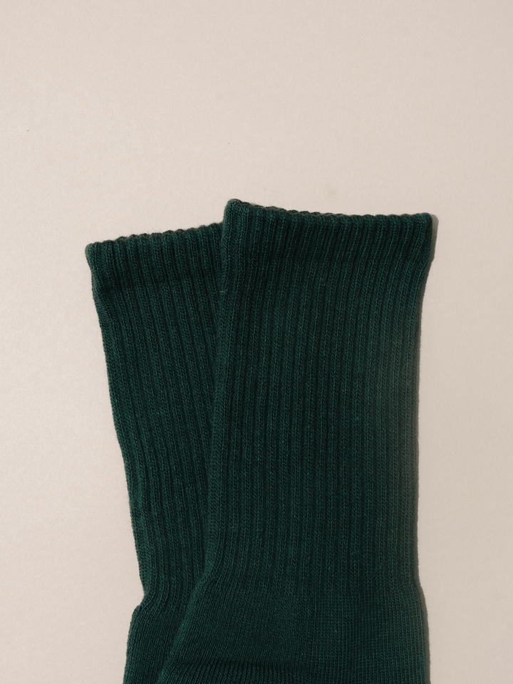 Crew Sock | Cotton Crew Sock | One Size | Assorted: Pine