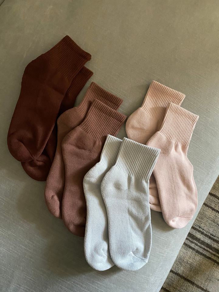Ankle Sock | Cotton Ankle Socks | One Size | Assorted: Brick