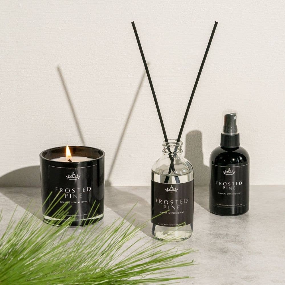 Frosted Pine Soy Candle: 8 oz