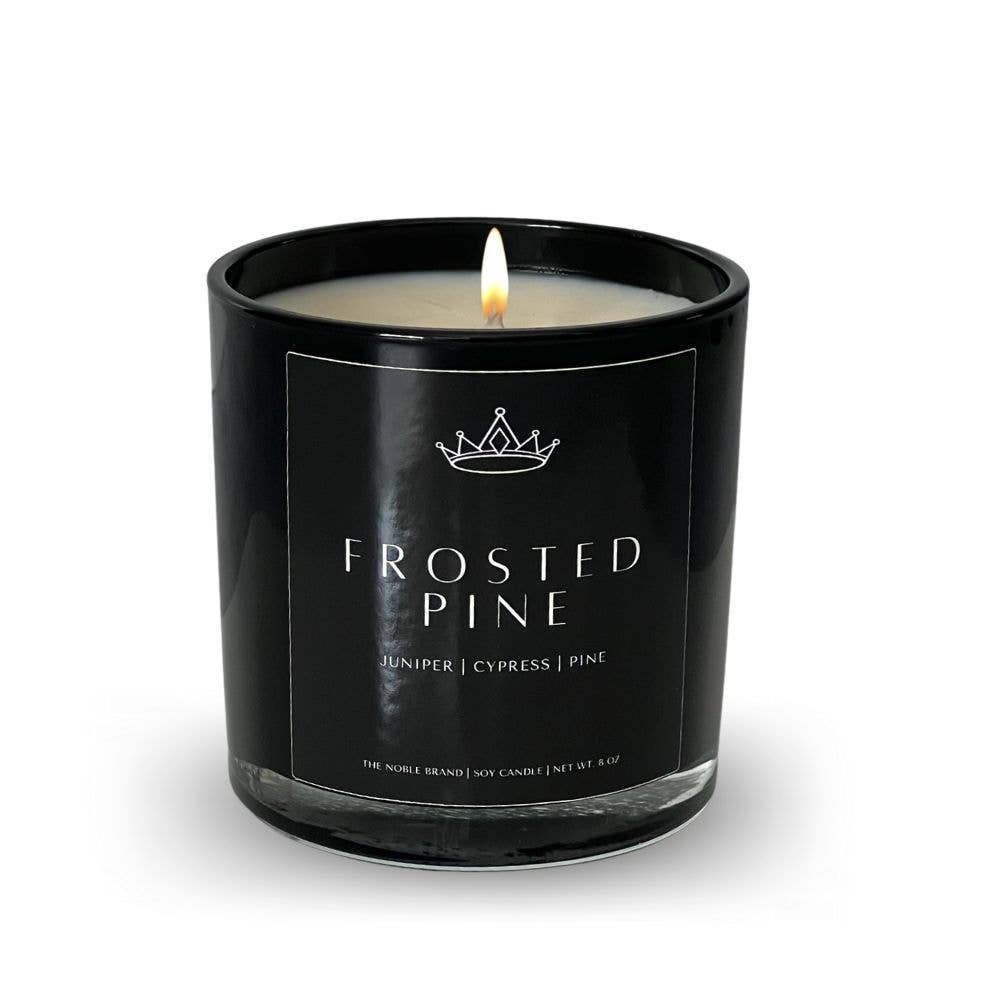The noble brand Frosted Pine Soy Candle: 8 oz
