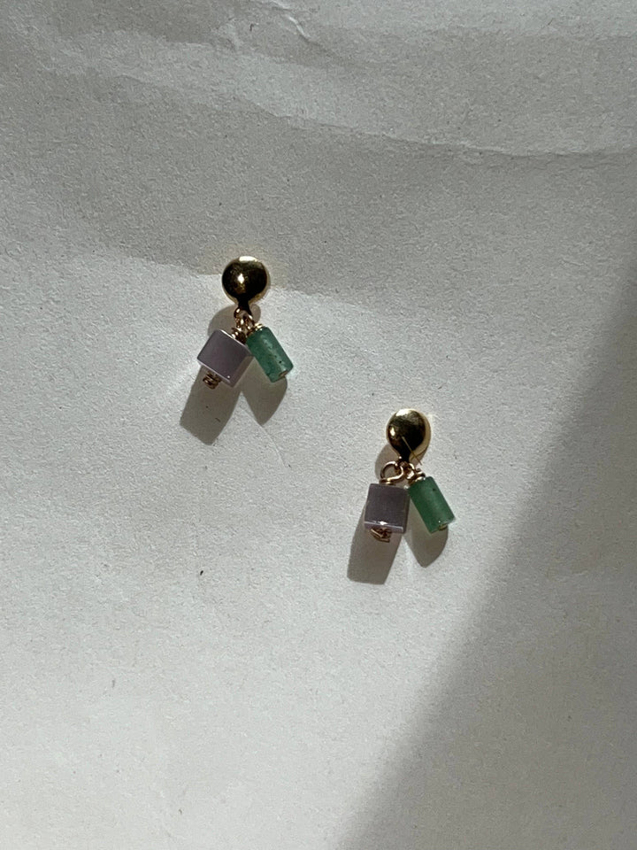 Colorblock Drop Earrings