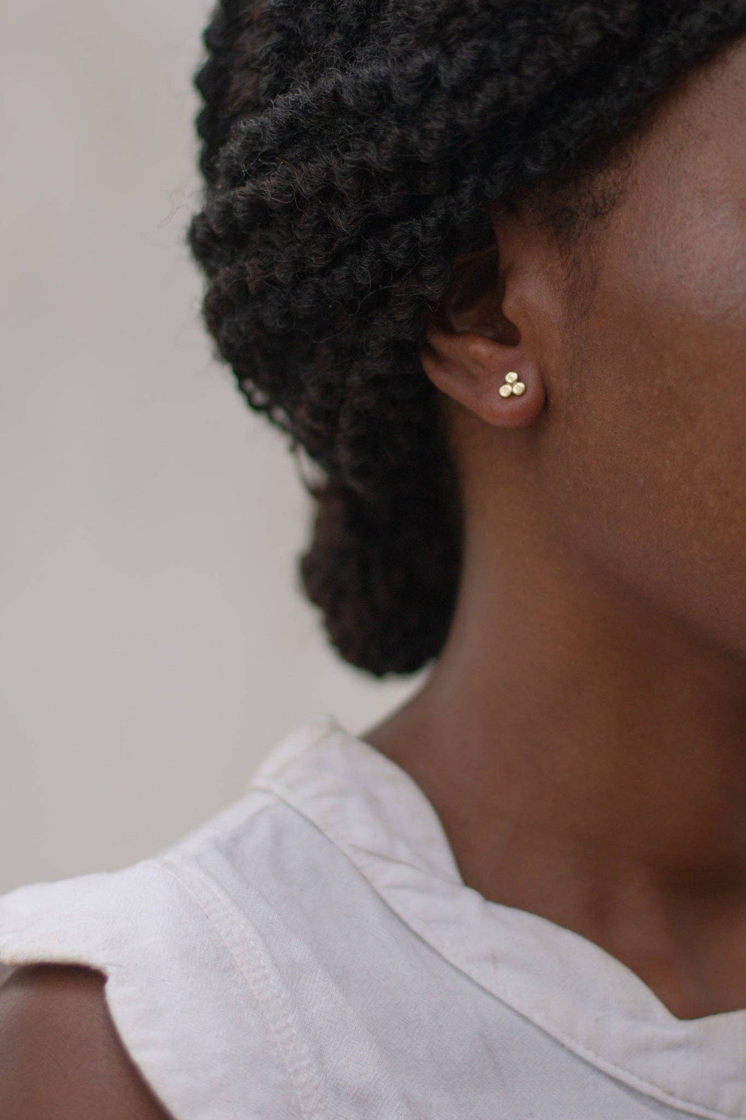 curated shop gift ideas mothers day earrings made in malawi three dot minimal brass earrings