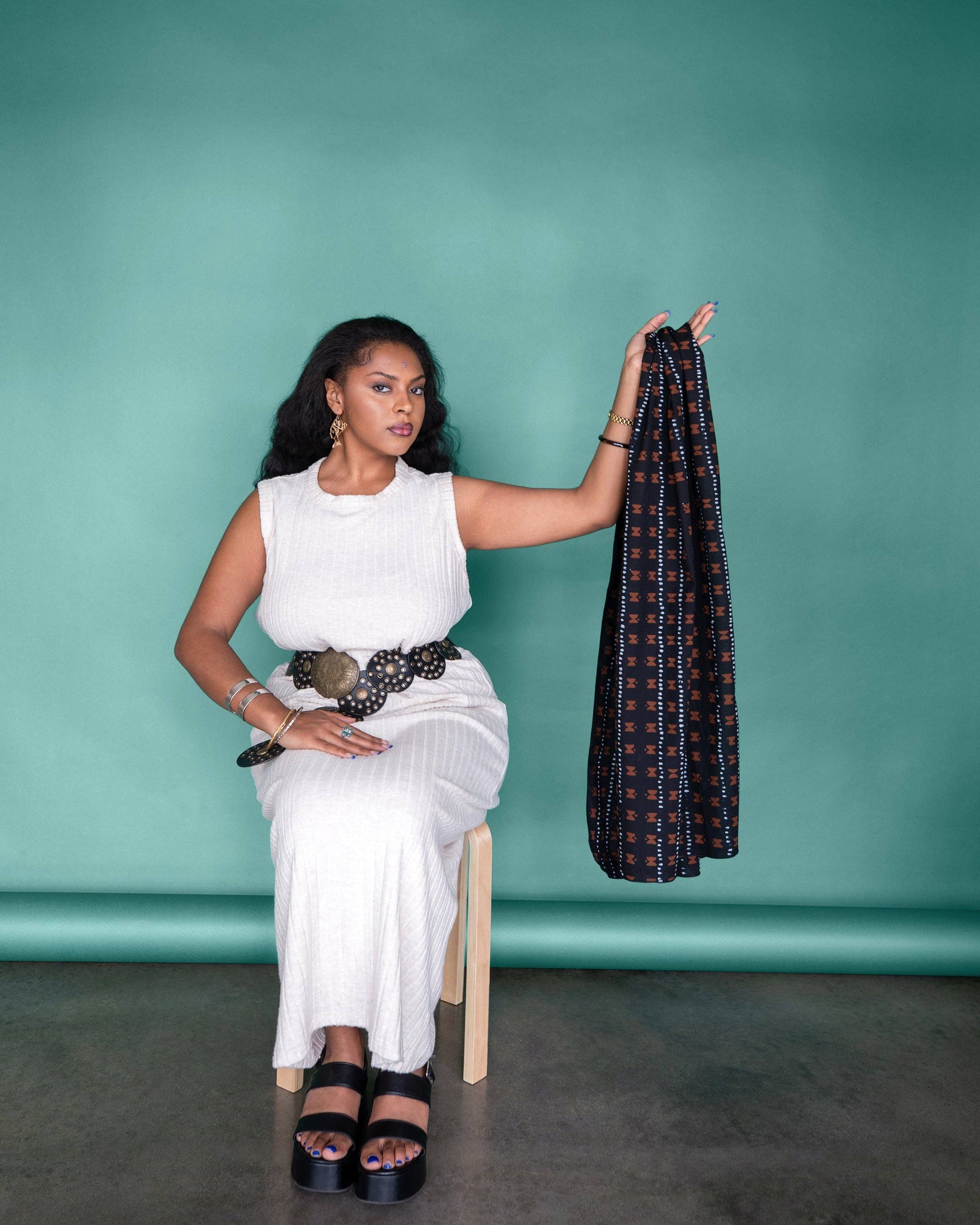 the wrap life headwrap  Batik Printed Head Wrap in Dewi: Black austin texas shop 