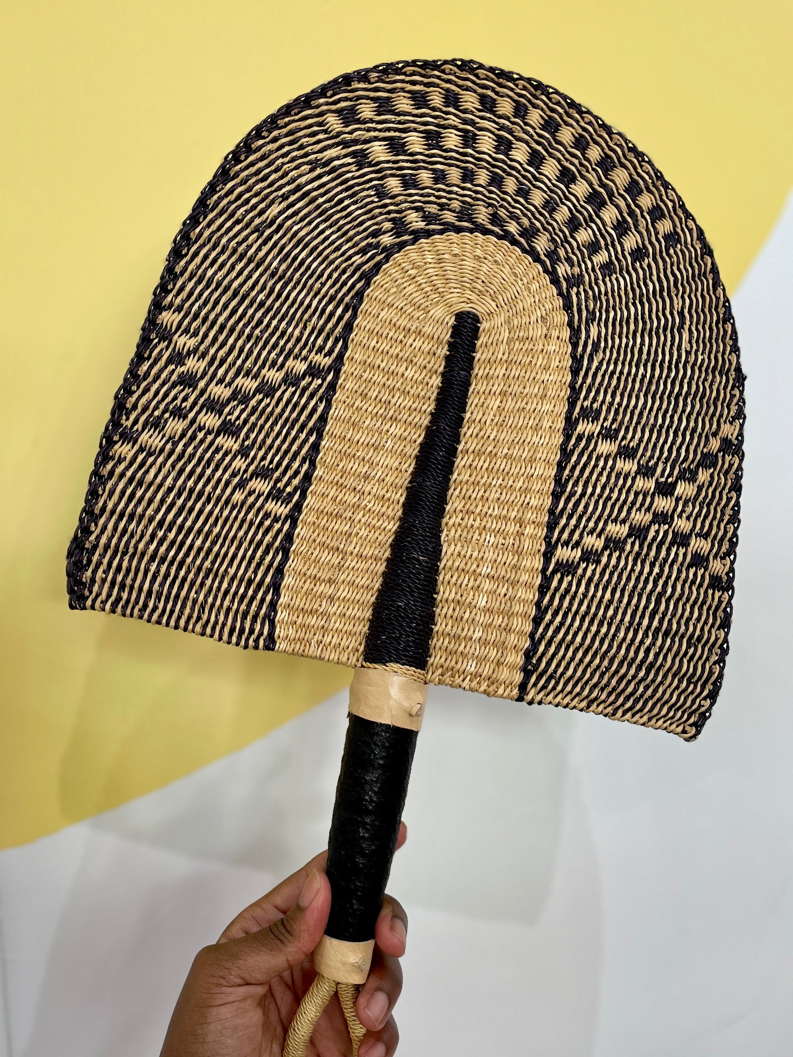 black and natural Bolga Fan