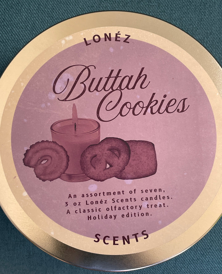 Buttah Cookies Tin | Assorted Candle Set of 7