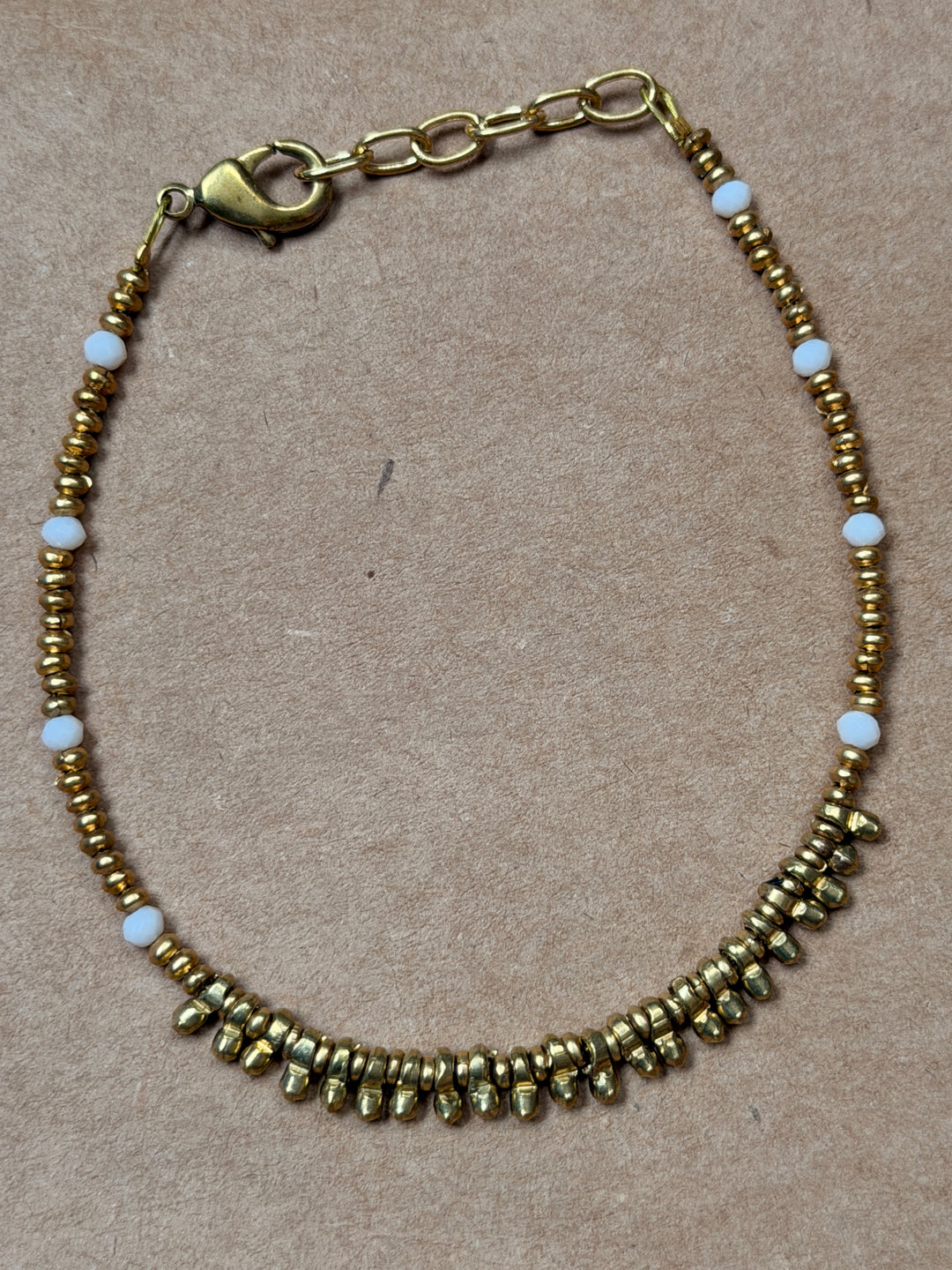 Baizaar - Brass Beaded Clasp Bracelet