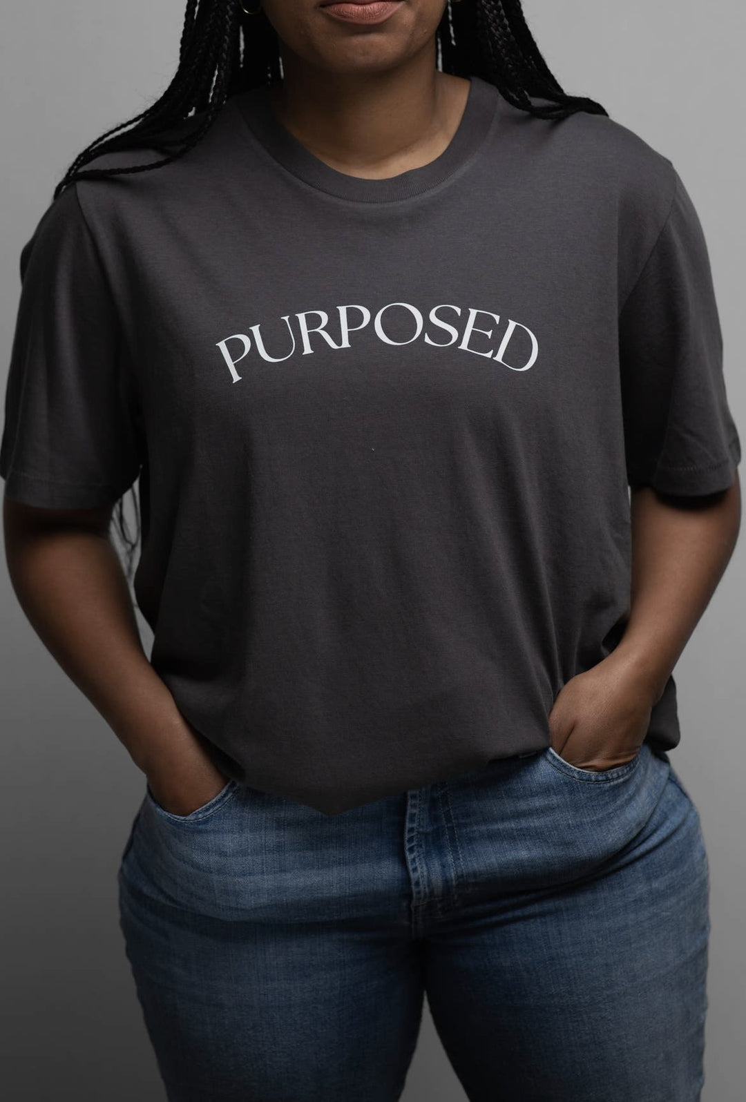 Dark Grey Purposed Tee- Know Purpose