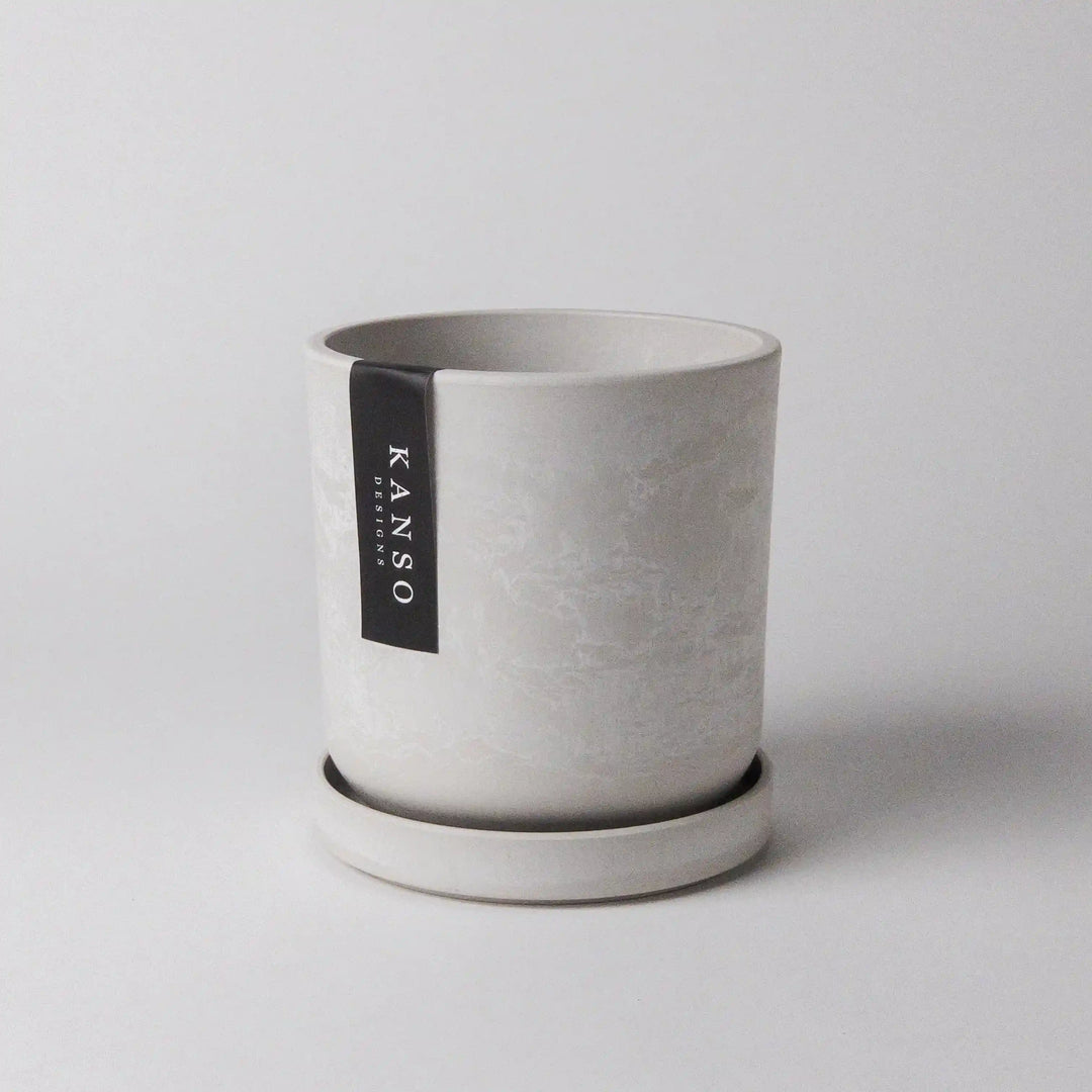 4” Signature Stone Planter + Saucer