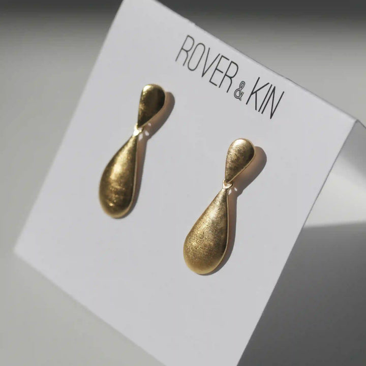Luxe Gold Teardrop Earrings