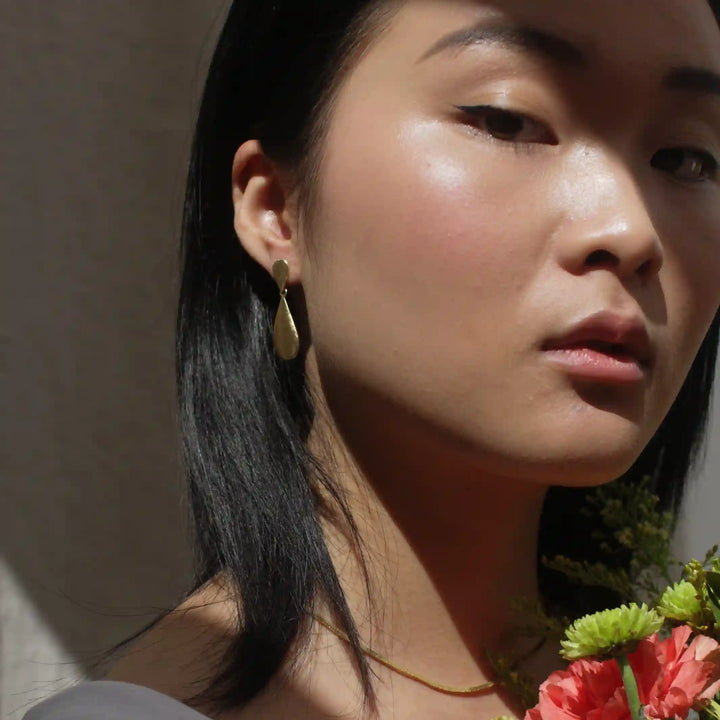 Luxe Gold Teardrop Earrings