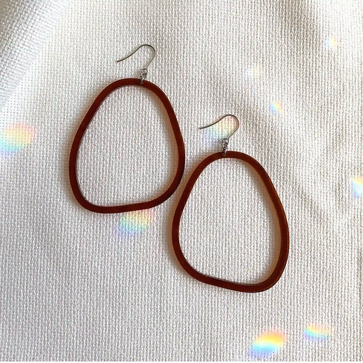 Loop Earrings, Amber