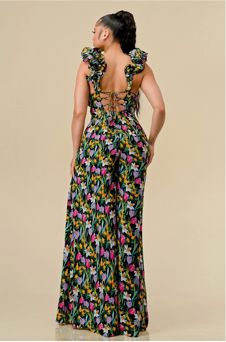 black floral jumpsuit 