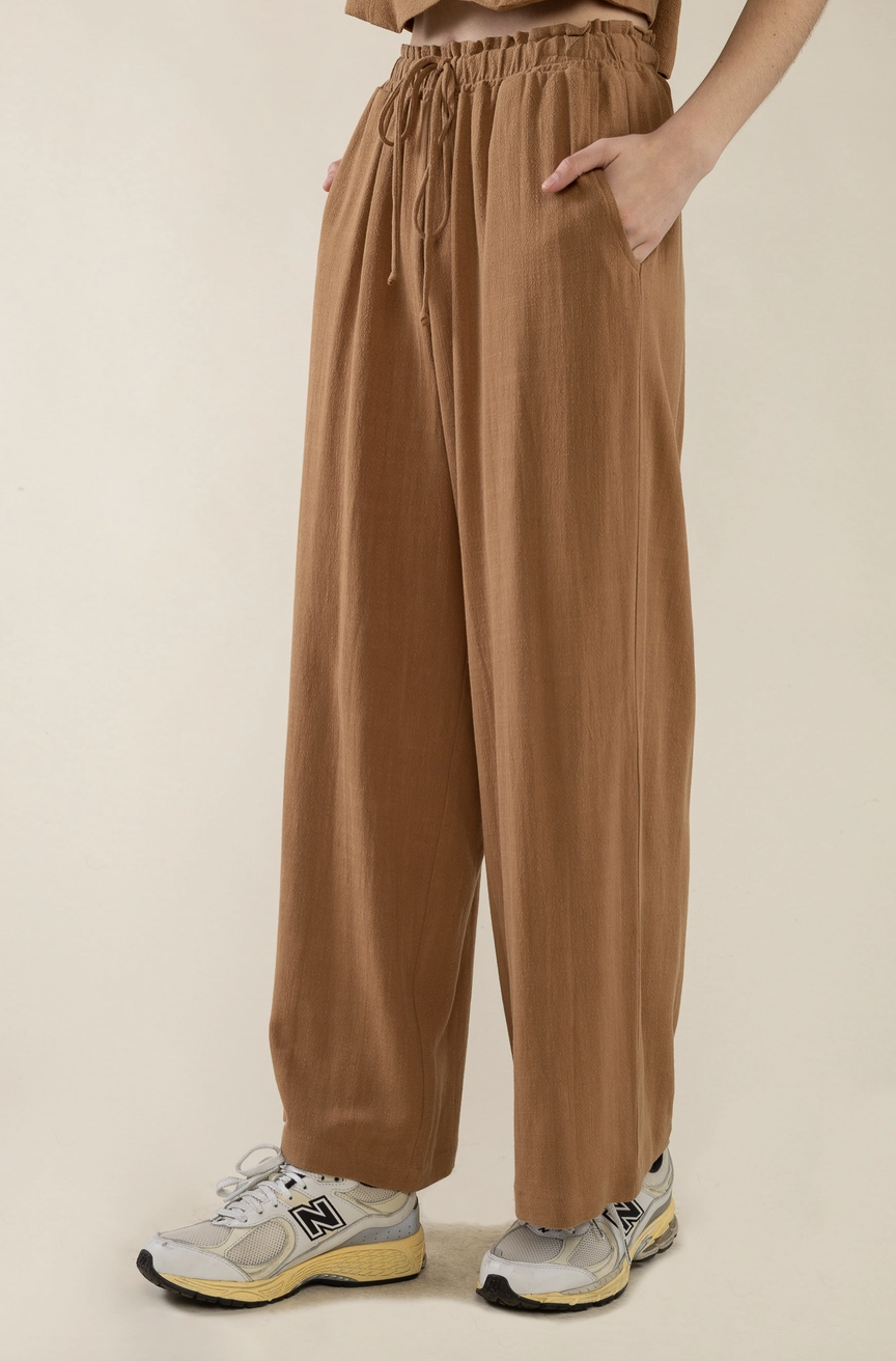 desert tan linen pant 