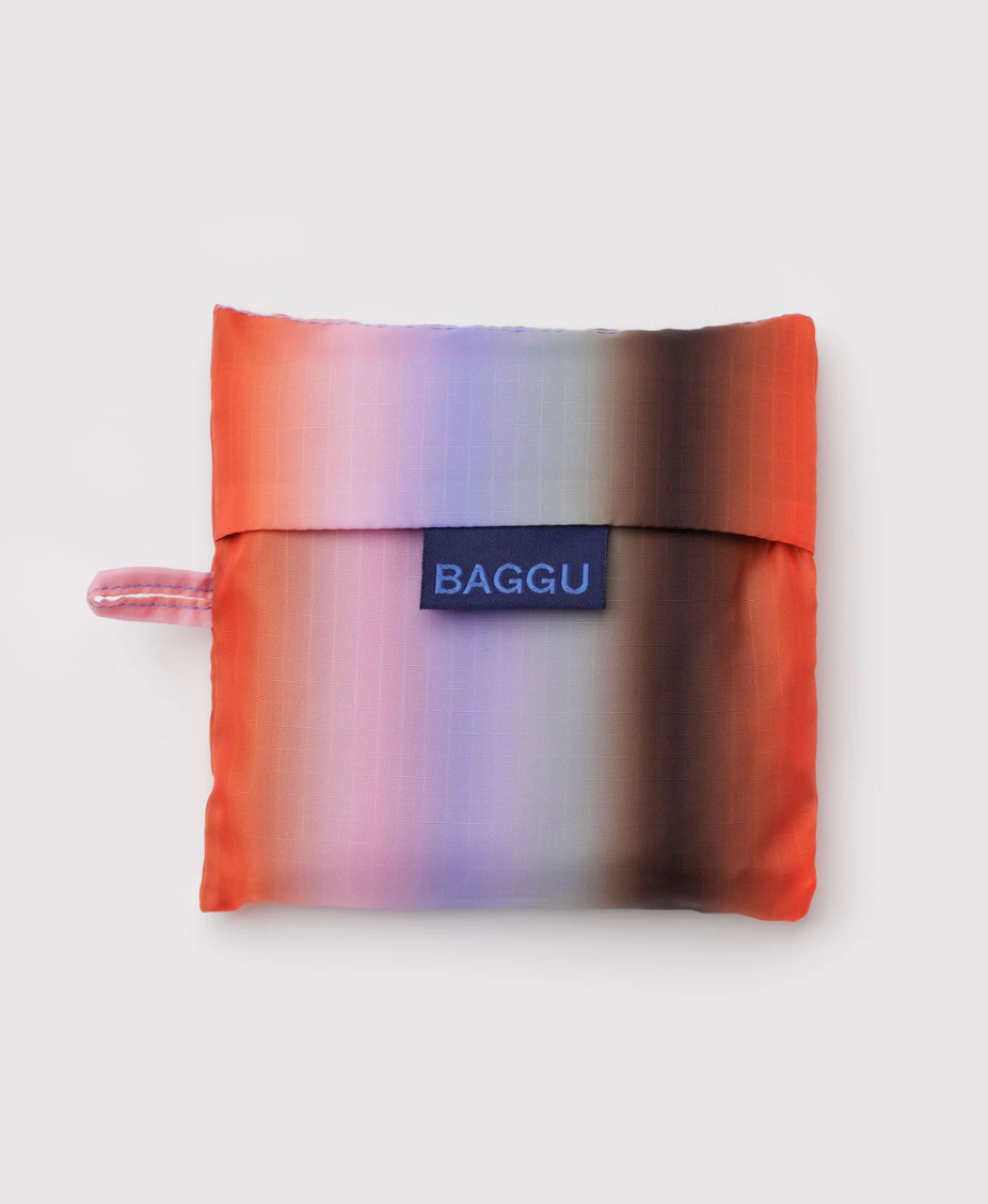 folded in case standard baggu bag Gradient Stripe Poppy &amp; Lilac
