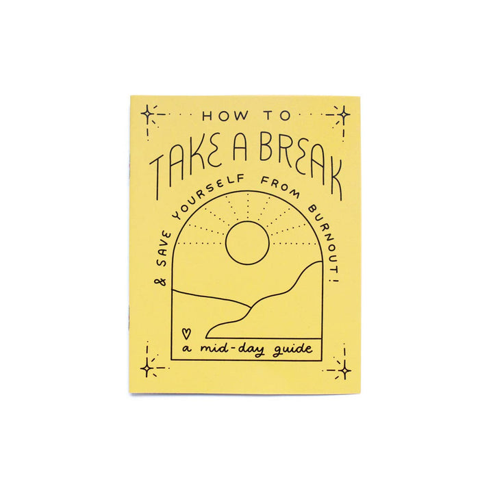 Yellow book cover with text and a sun illustration on a white background