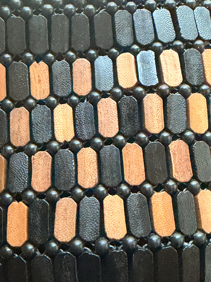 Close-up of a textured surface with geometric pattern