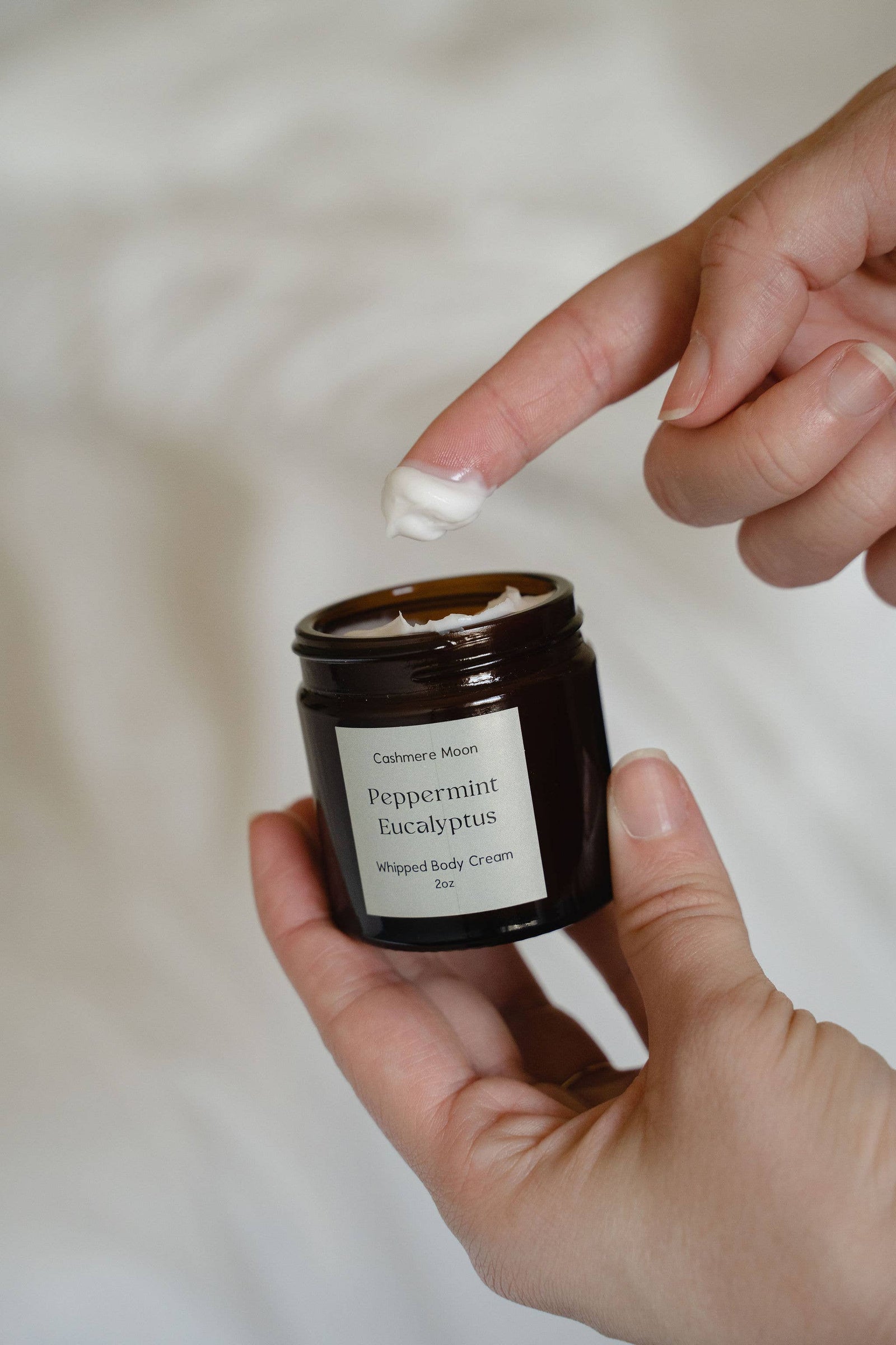 Peppermint Eucalyptus Travel Size all natural whipped body cream