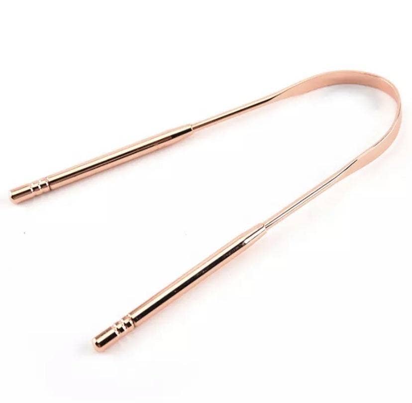 Stainless Steel Tongue Scraper - ROSEGOLD.