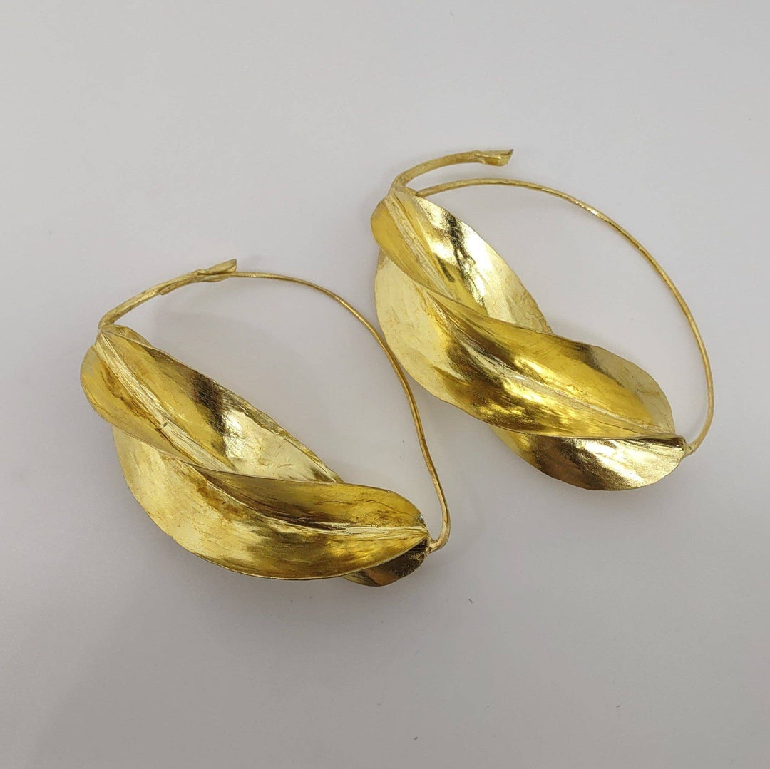 brass gold fulani hoops