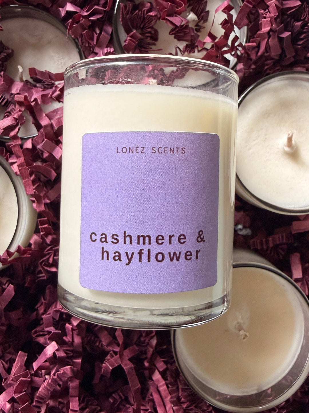 cashmere & hayflower votive