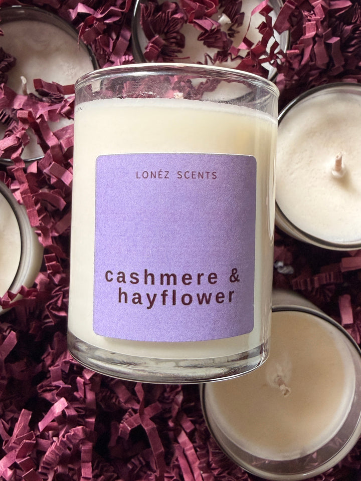 cashmere & hayflower votive