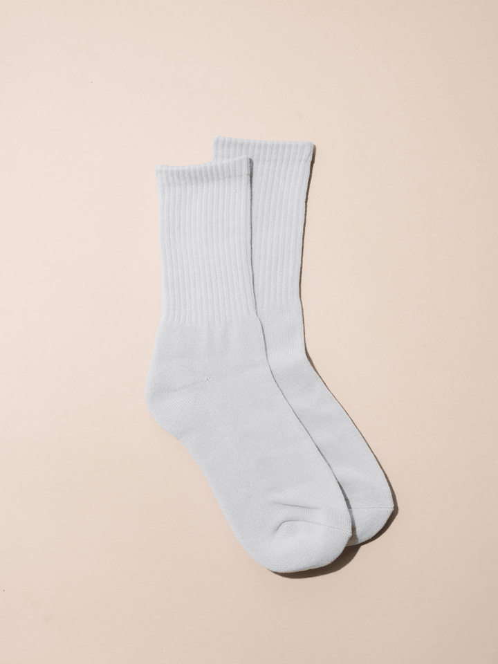 Crew Sock | Cotton Crew Sock | One Size | Assorted: Bone