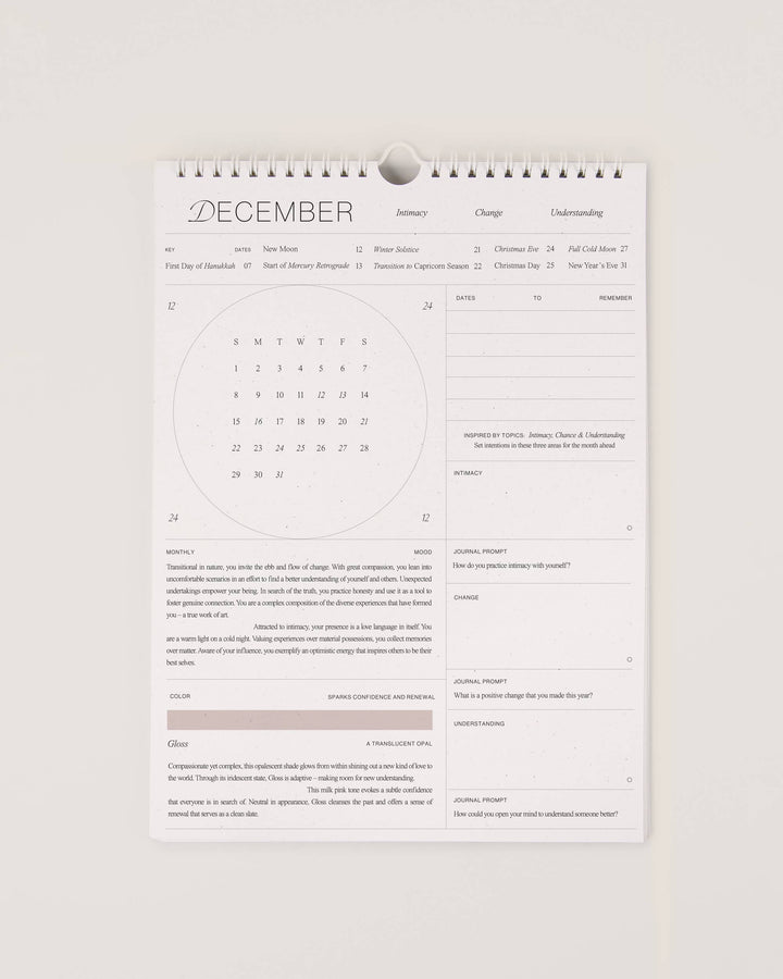 Wilde House Paper - 2024 Intentional Calendar