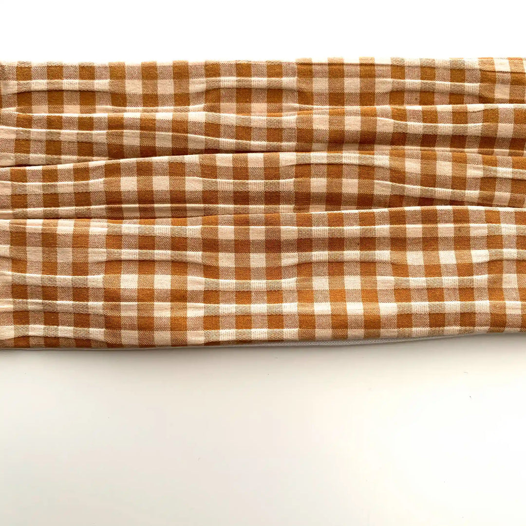 Pleated Face Mask-Gingham
