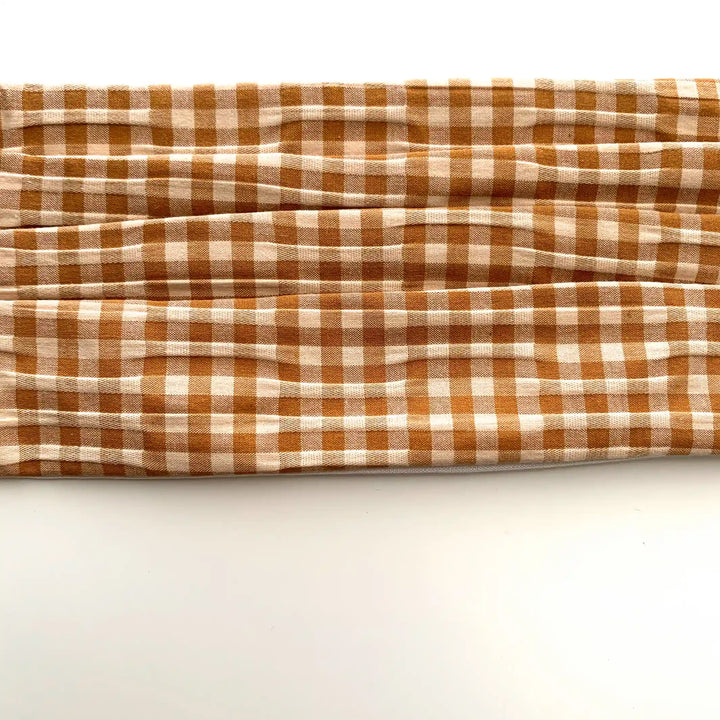 Pleated Face Mask-Gingham
