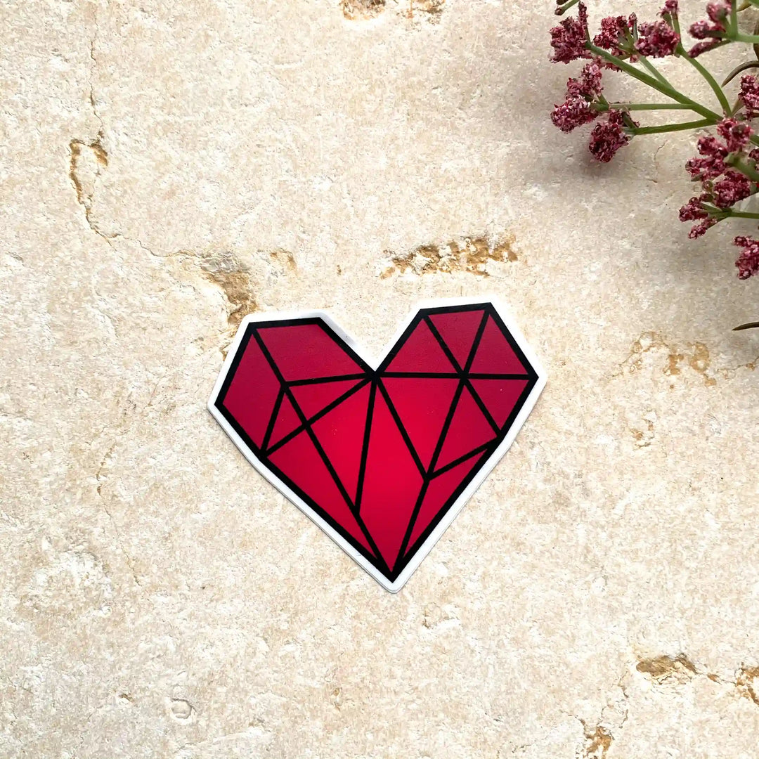 Red Heart-New Origin Shop Sticker