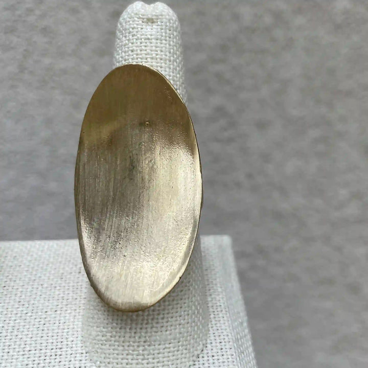 Bold Curve Statement Brass Ring