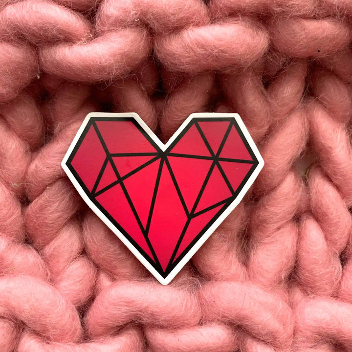 Red Heart-New Origin Shop Sticker