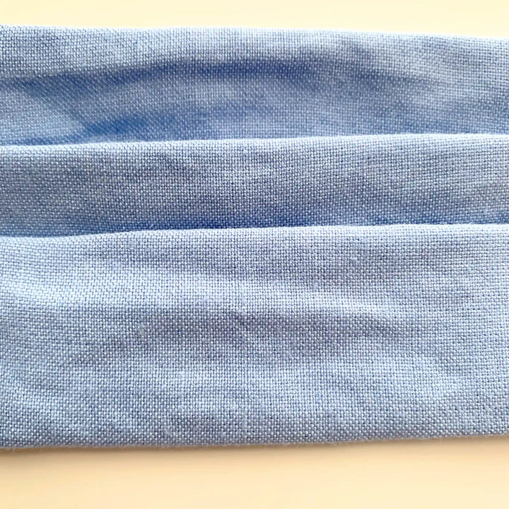Kids Pleated Face Mask-Solid Blue