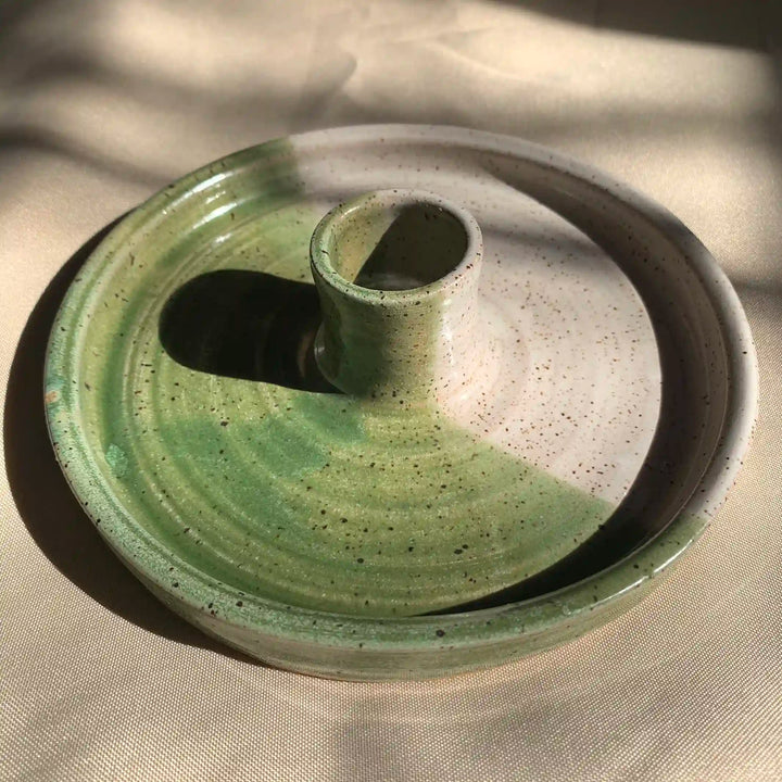 Neutral Ceramic Candle Dish