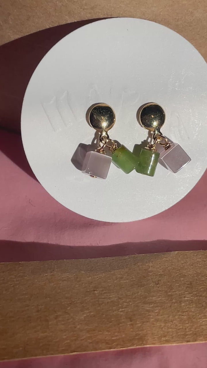 Colorblock Drop Earrings