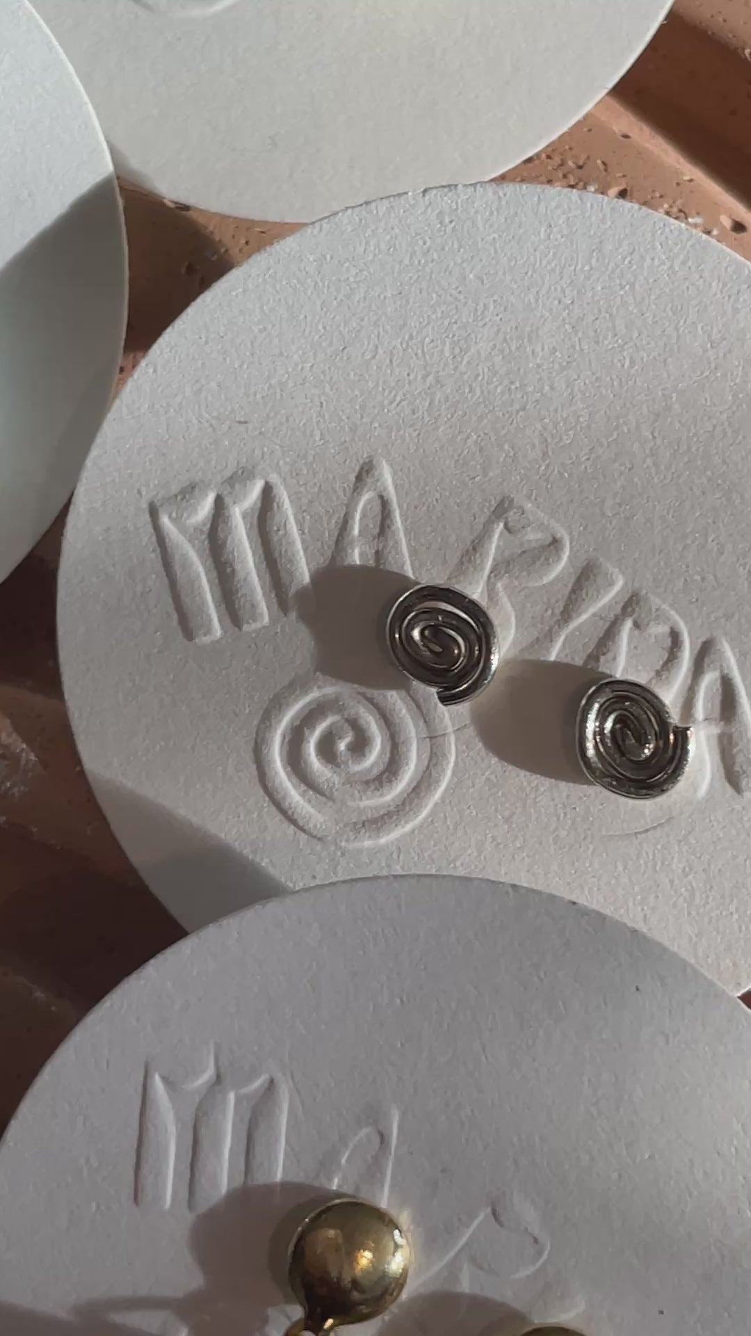 Mini Inward Studs: Sterling Silver