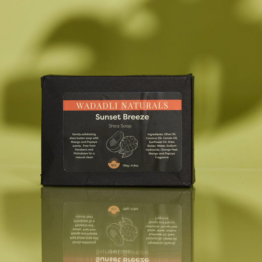 Sunset Breeze bar soap  carribean roots, black women owned austin texas business wadadli naturals at new origin shop
