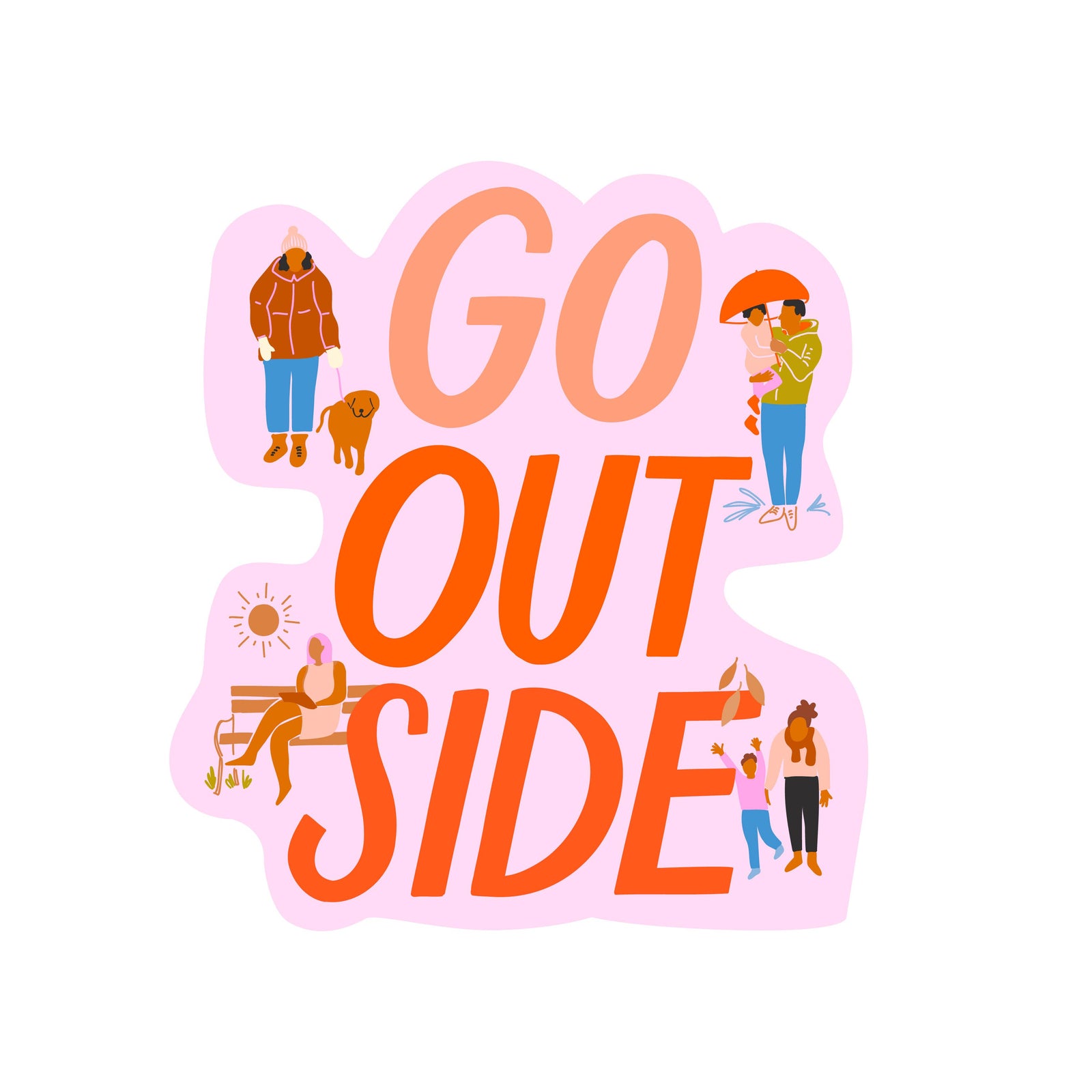 go outside odd daughter paper co sticker