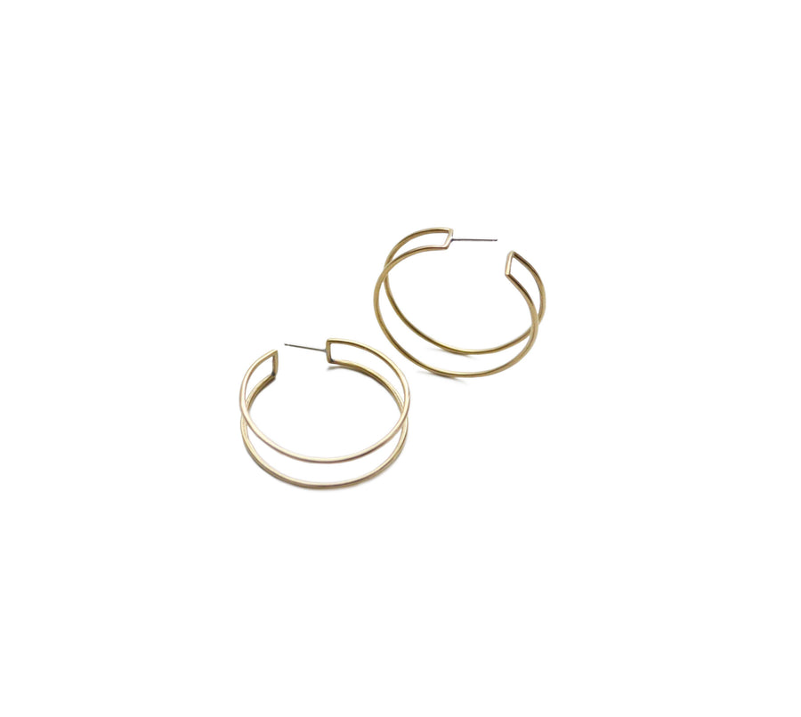 Circle Cage Hoops Large natalie joy