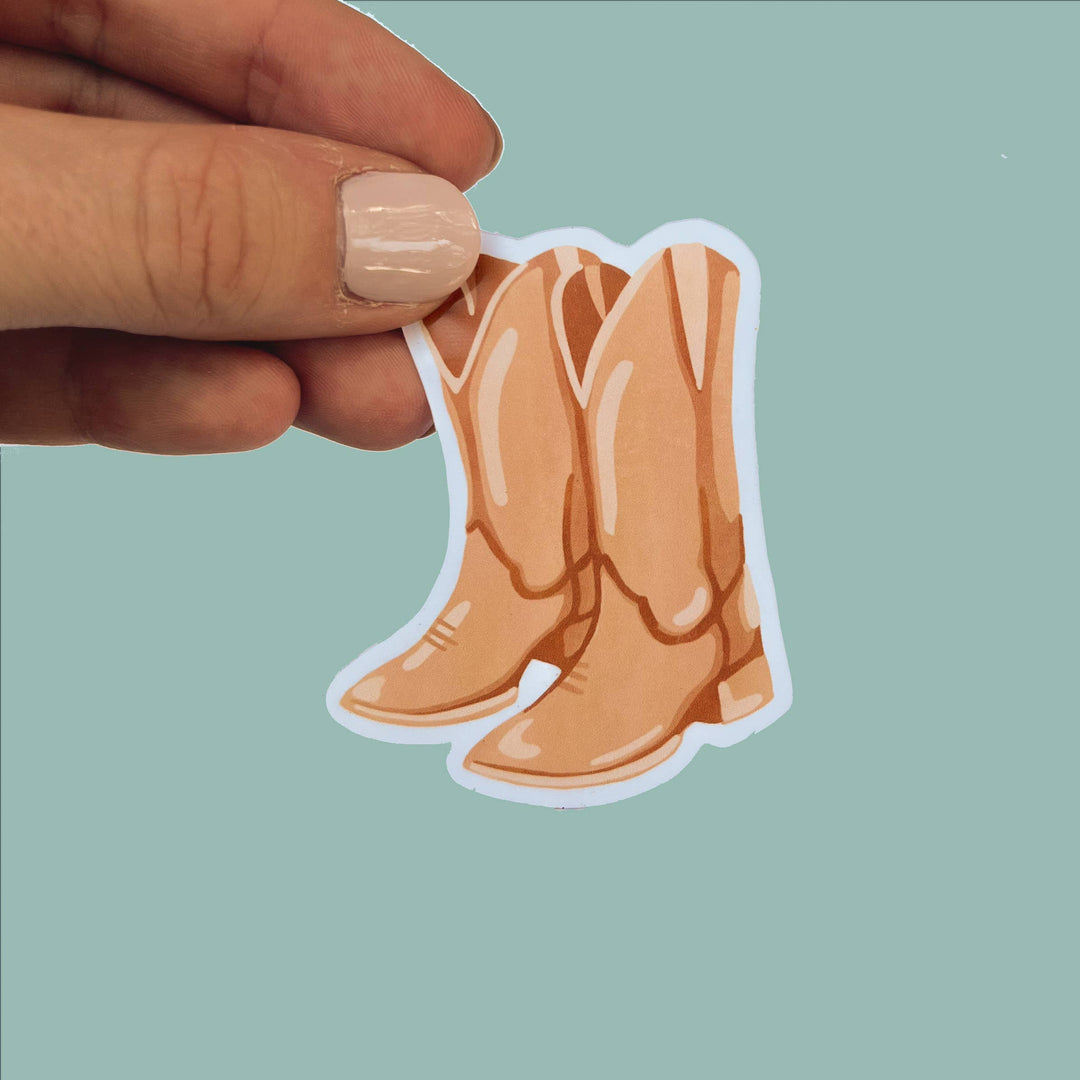 Cowboy Boots Sticker-Just Right Design Co.