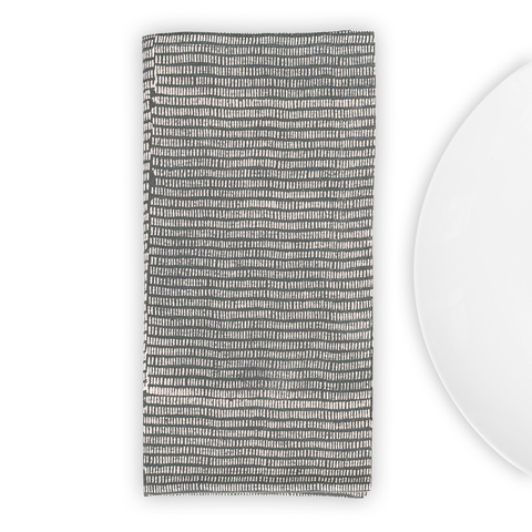 grey white striped reusable napkin