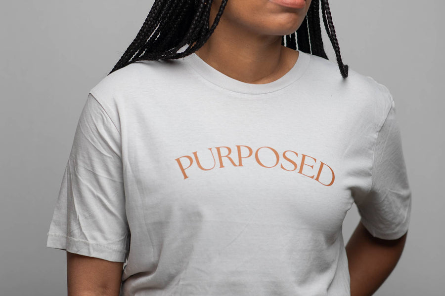 Light Grey Purposed Tee -Know Purpose