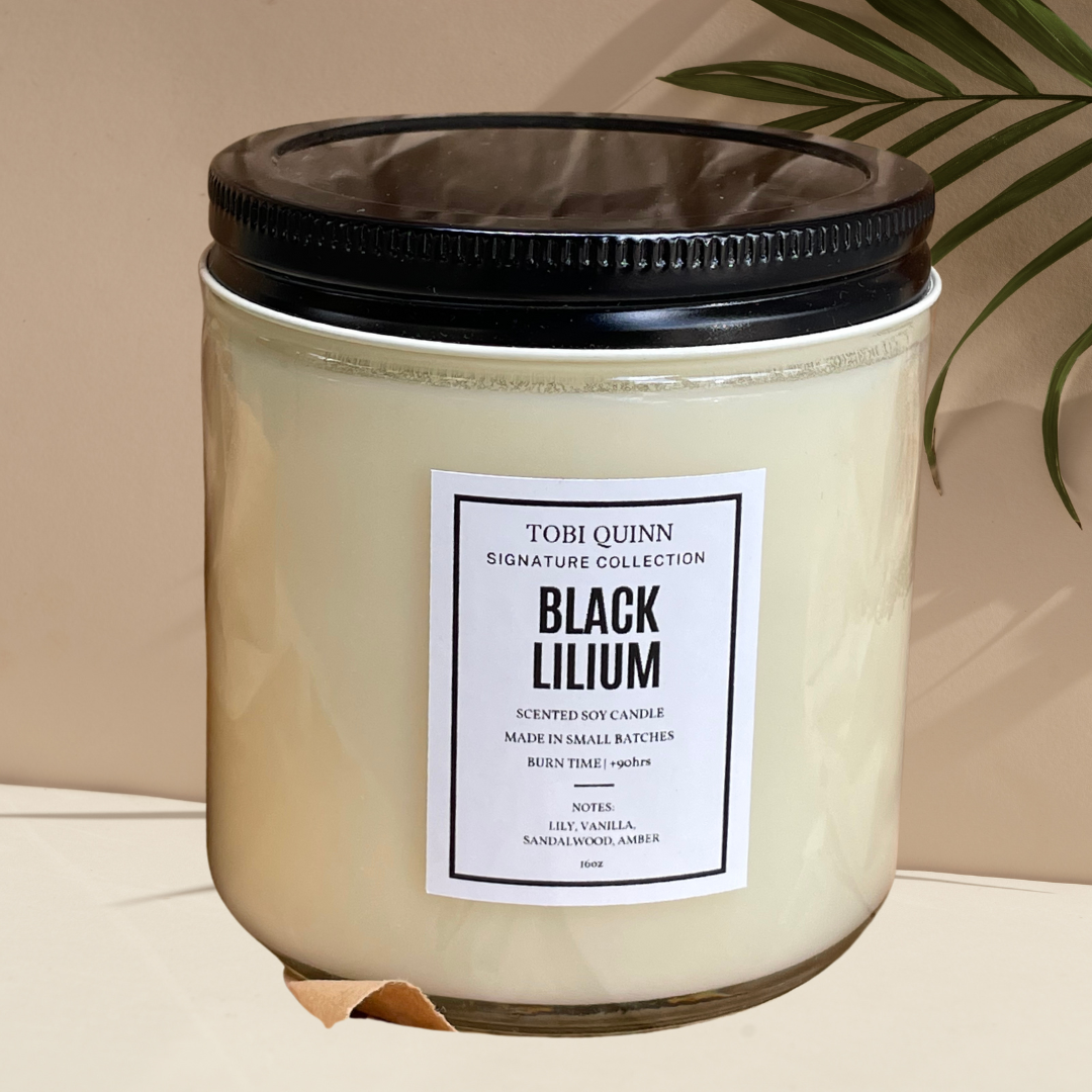 tobi quinn soy candle black lilium