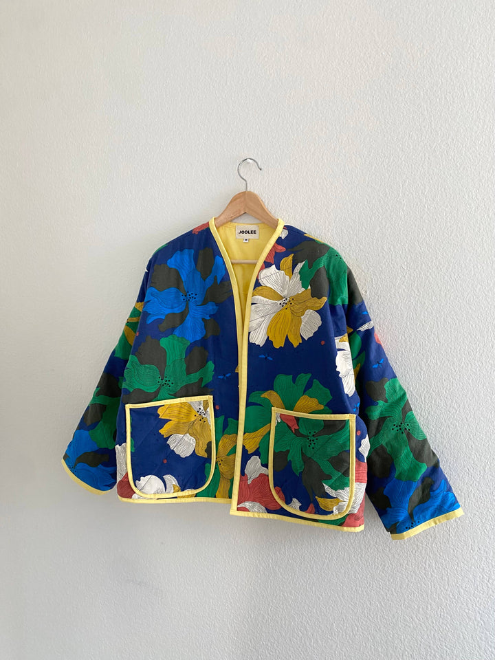 Mia Flower Quilting Jacket made in usa austin shop